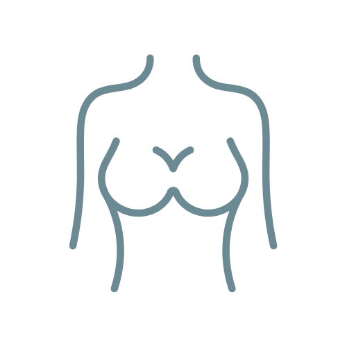 Simbolo torace femminile, per cicatrici da mastoplastica o smagliature